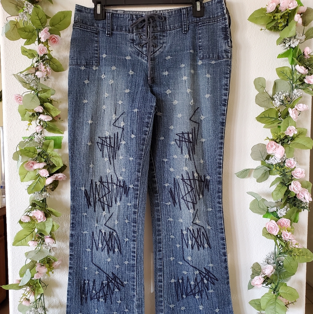 Newport News Jeanology Collection Embelished Jeans